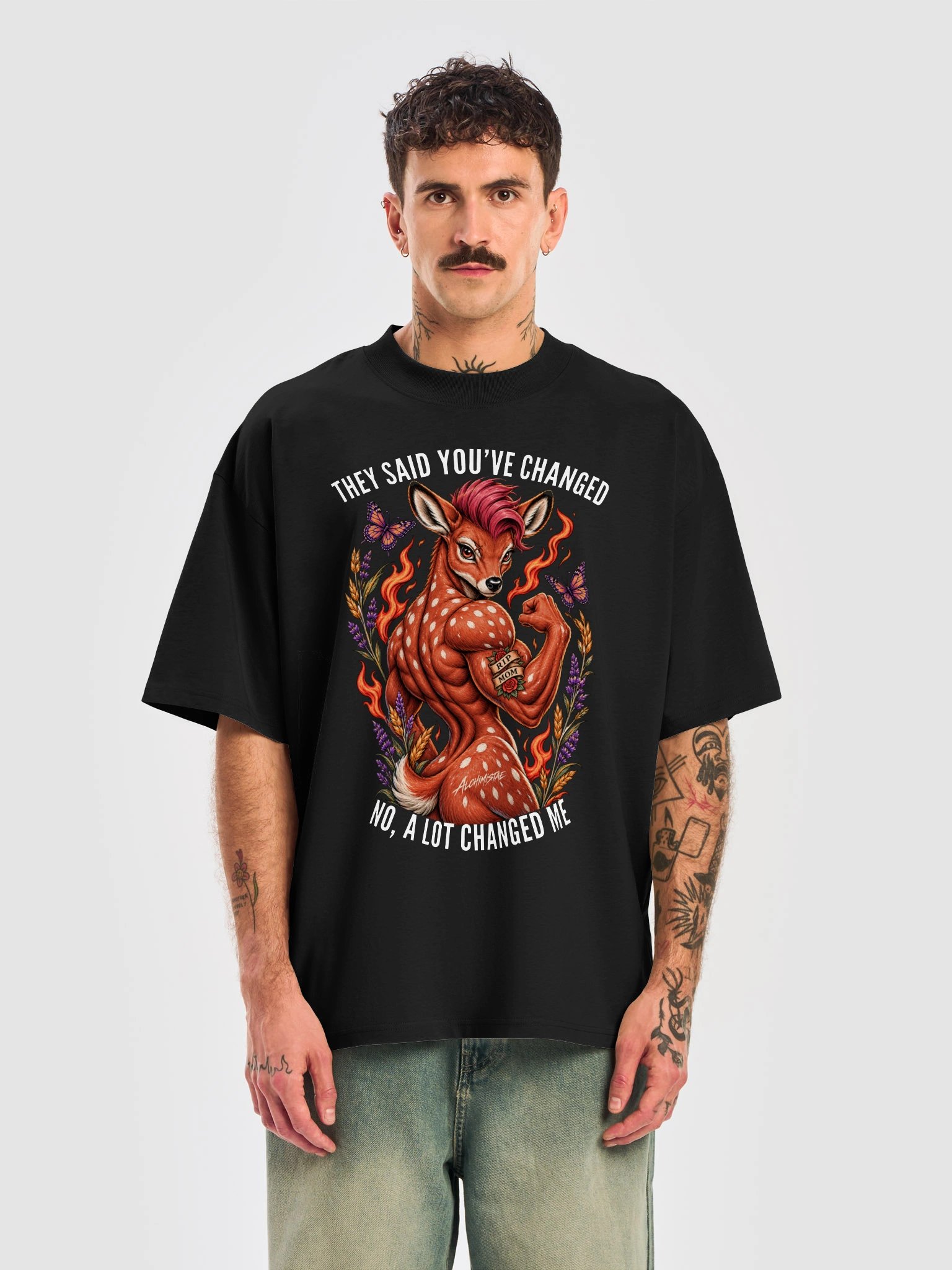 T-Shirt Unisexe Oversize Coton Bio Poids Lourd – A LOT CHANGED ME product image (2)