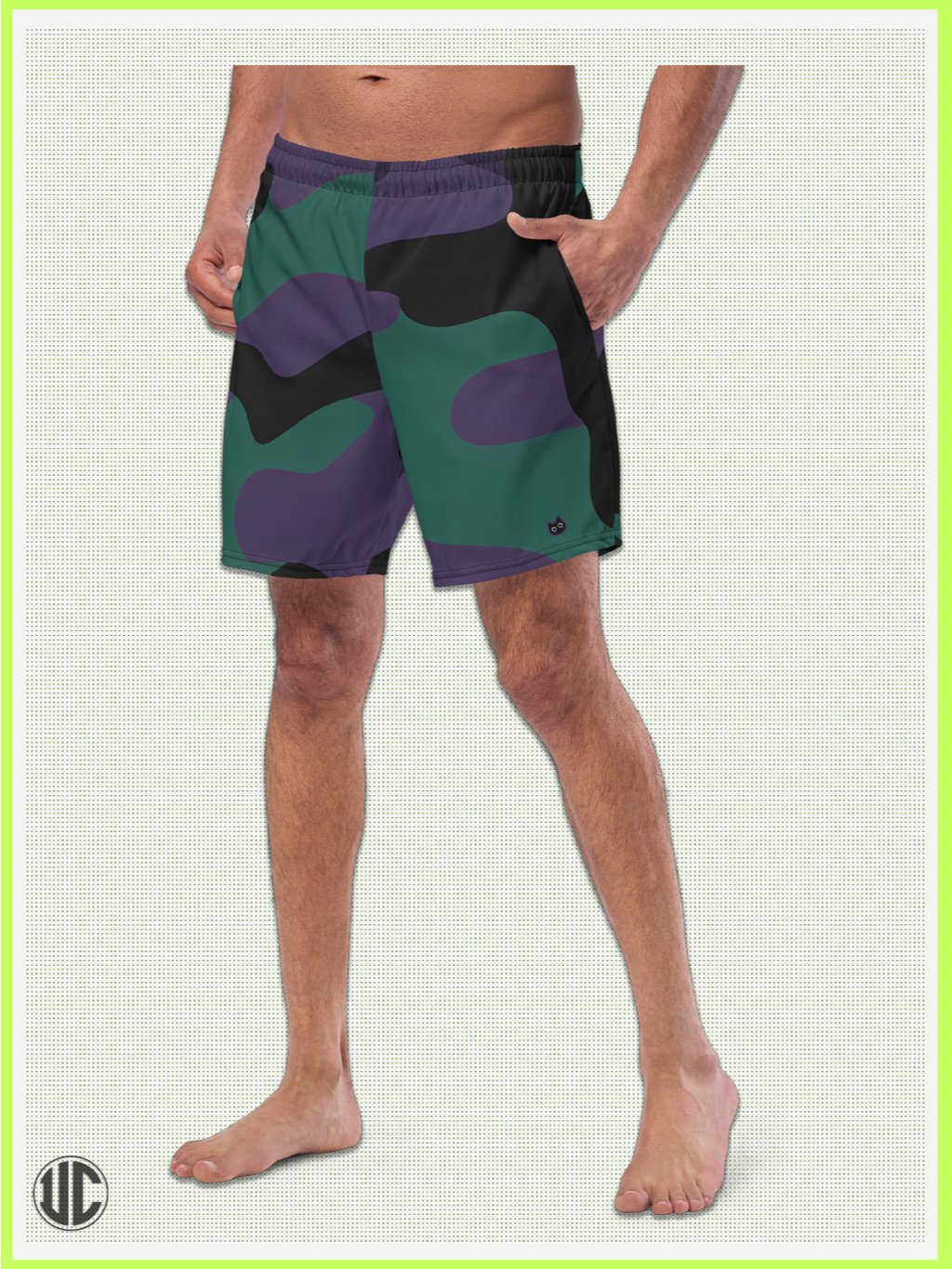 Midnight Purple Camo – Men’s Swim Trunks product image (1)