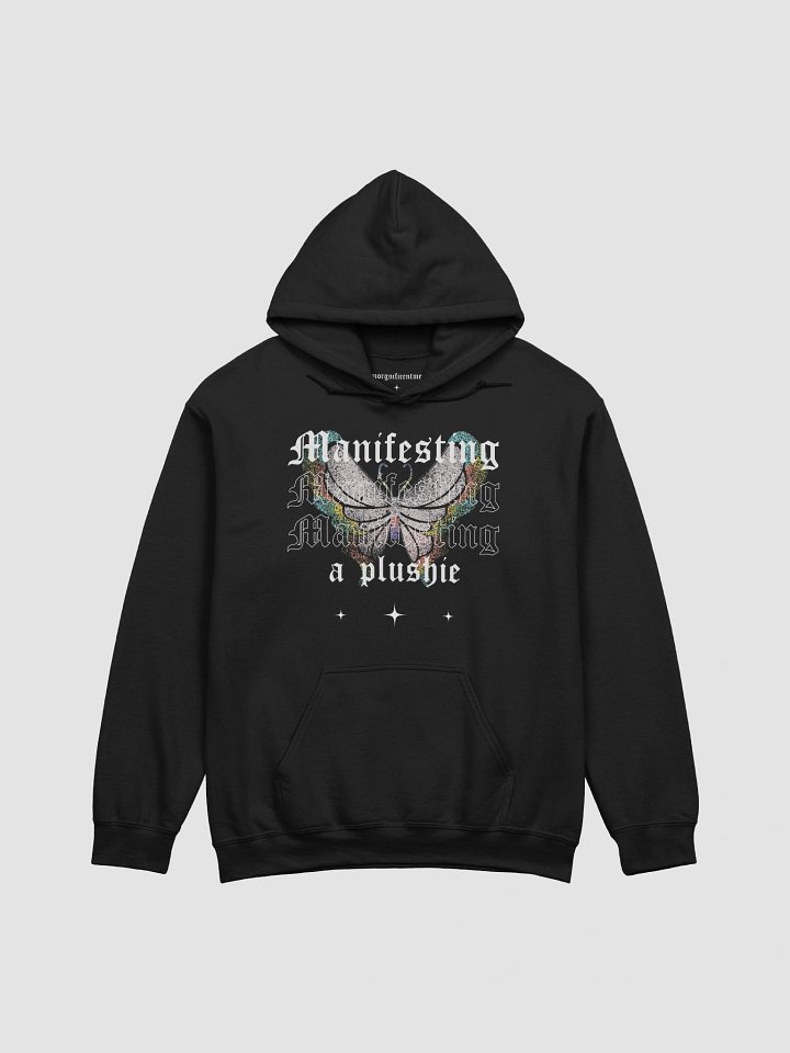 Front Print Manifesting a Plushie Pullover Hoodie - Grunge Butterfly Edition product image (4)