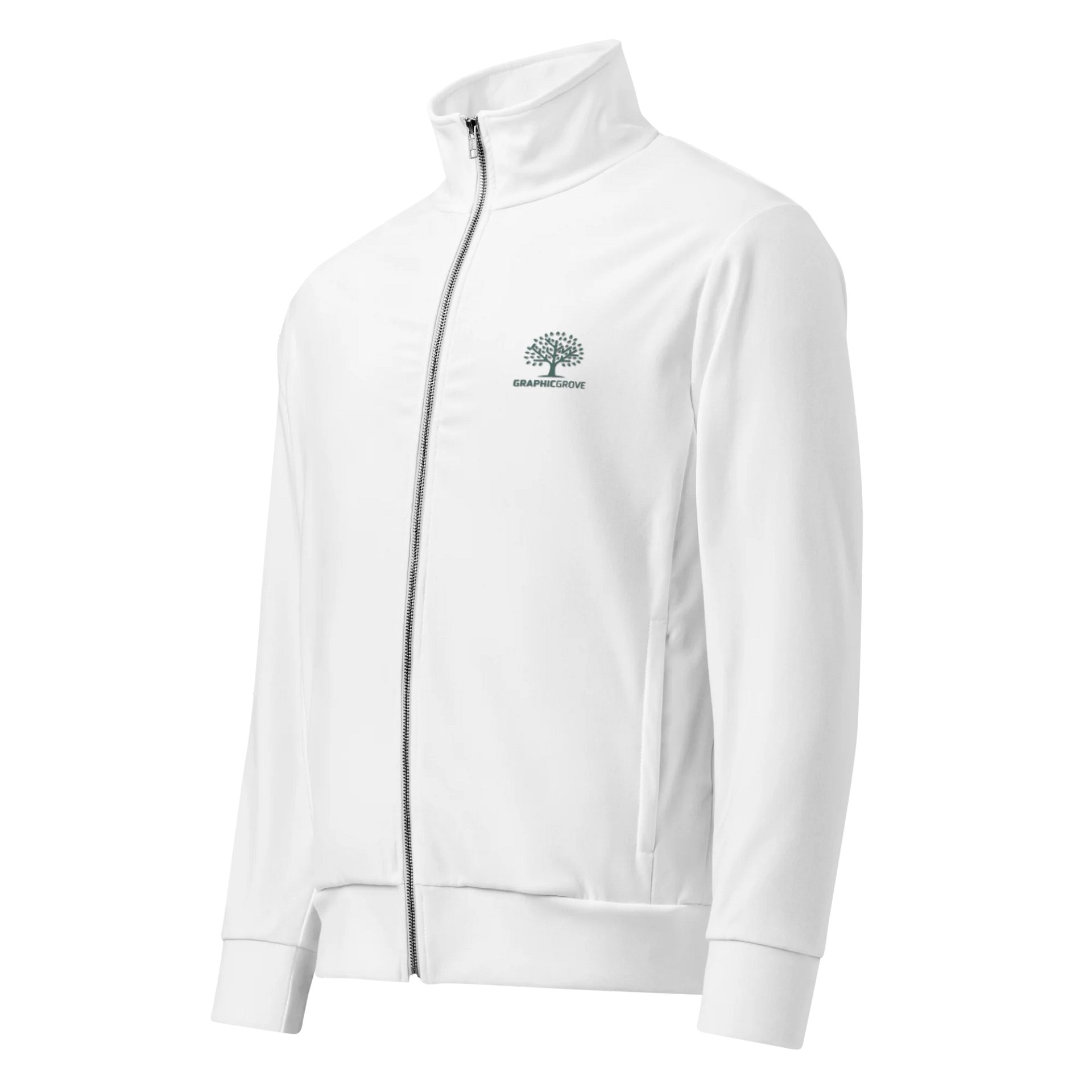 Graphic Grove Unisex All-Over Print Recycled Track Jacket - White, Sustainable, Warm product image (1)