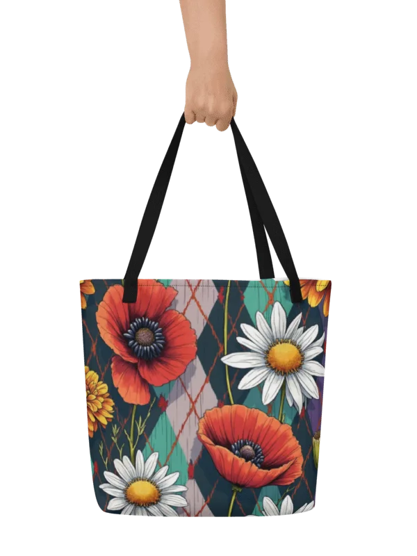 Blossoms Floral Tote With Pocket Bag #712 product image (2)