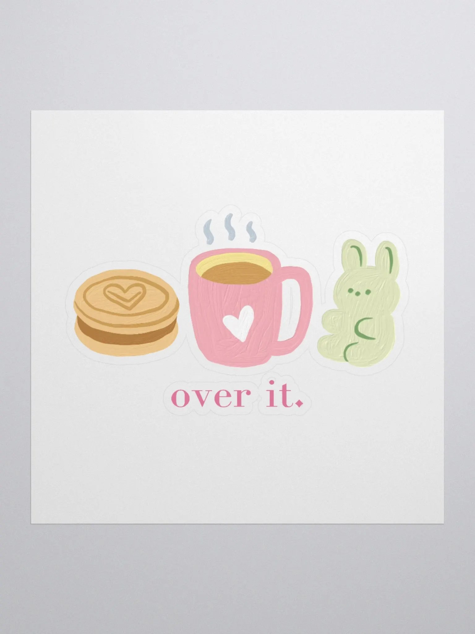 Over It, Cookie Coffee Bunny Sticker product image (2)