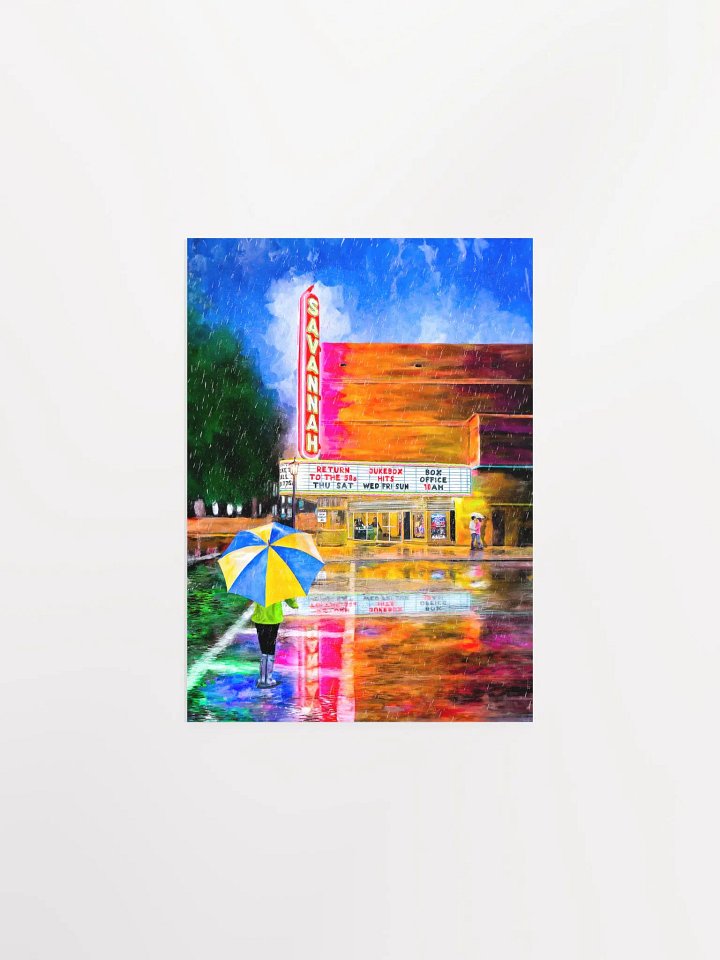 Savannah Theatre In The Rain – Studio Art Print product image (1)