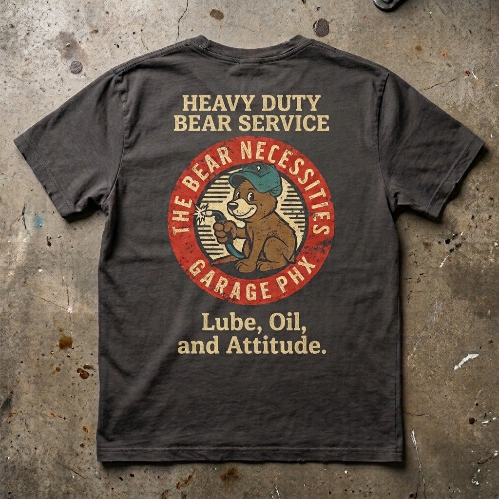 Bear Necessities PHX Retro Garage Tshirt product image (1)