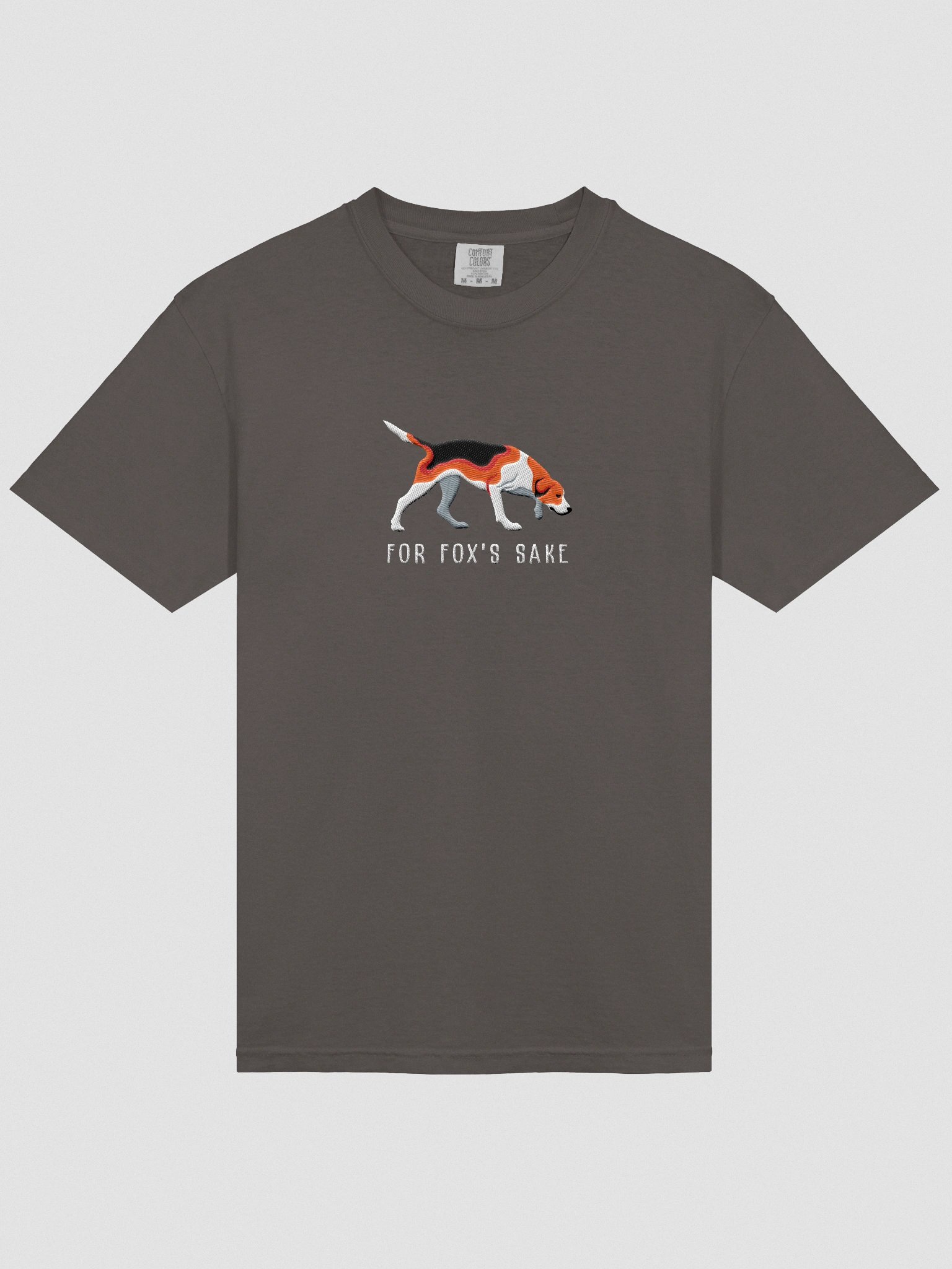 For Fox's Sake T-Shirt(Embroidered) of an American Foxhound(Tricolor) product image (6)