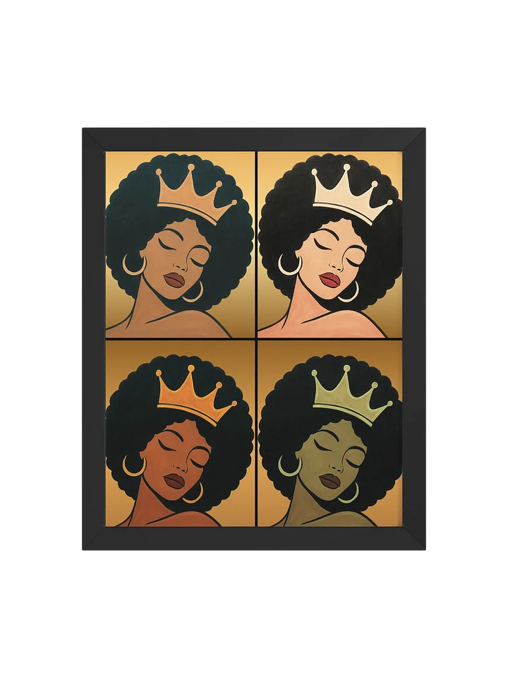Poised Princess Quad Crown — Framed Afro Pop Portrait product image (2)