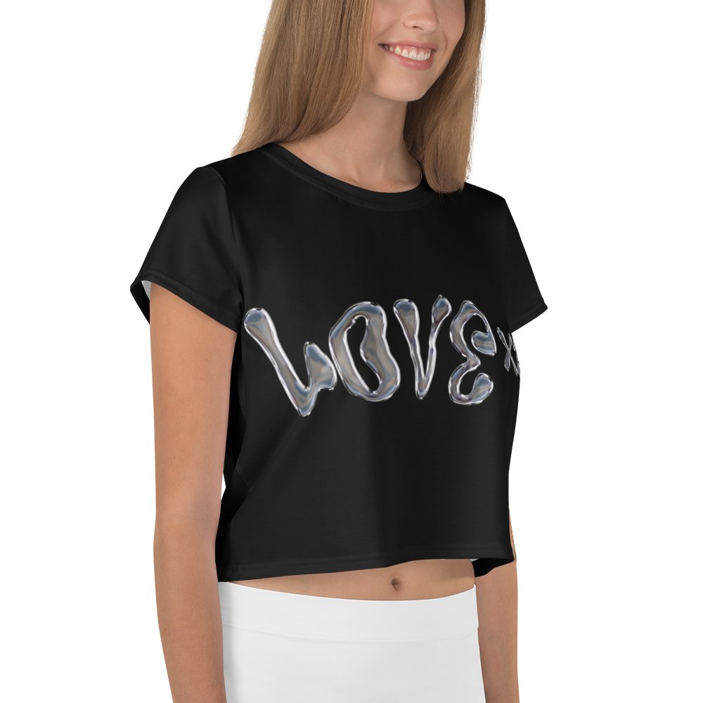 LOVE X3 Women's Crop Top Tee product image (4)