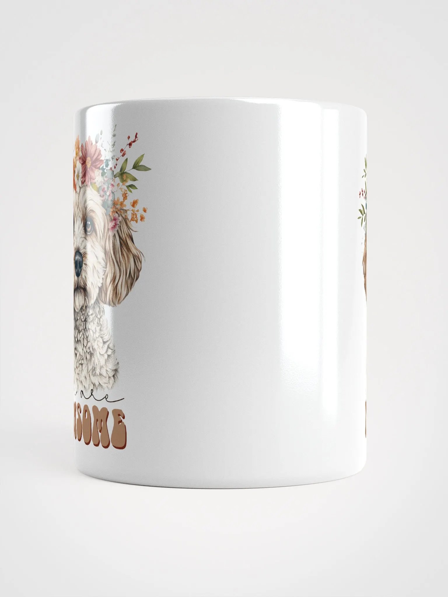 You are Pawsome Floral Crown Dog Mug product image (5)