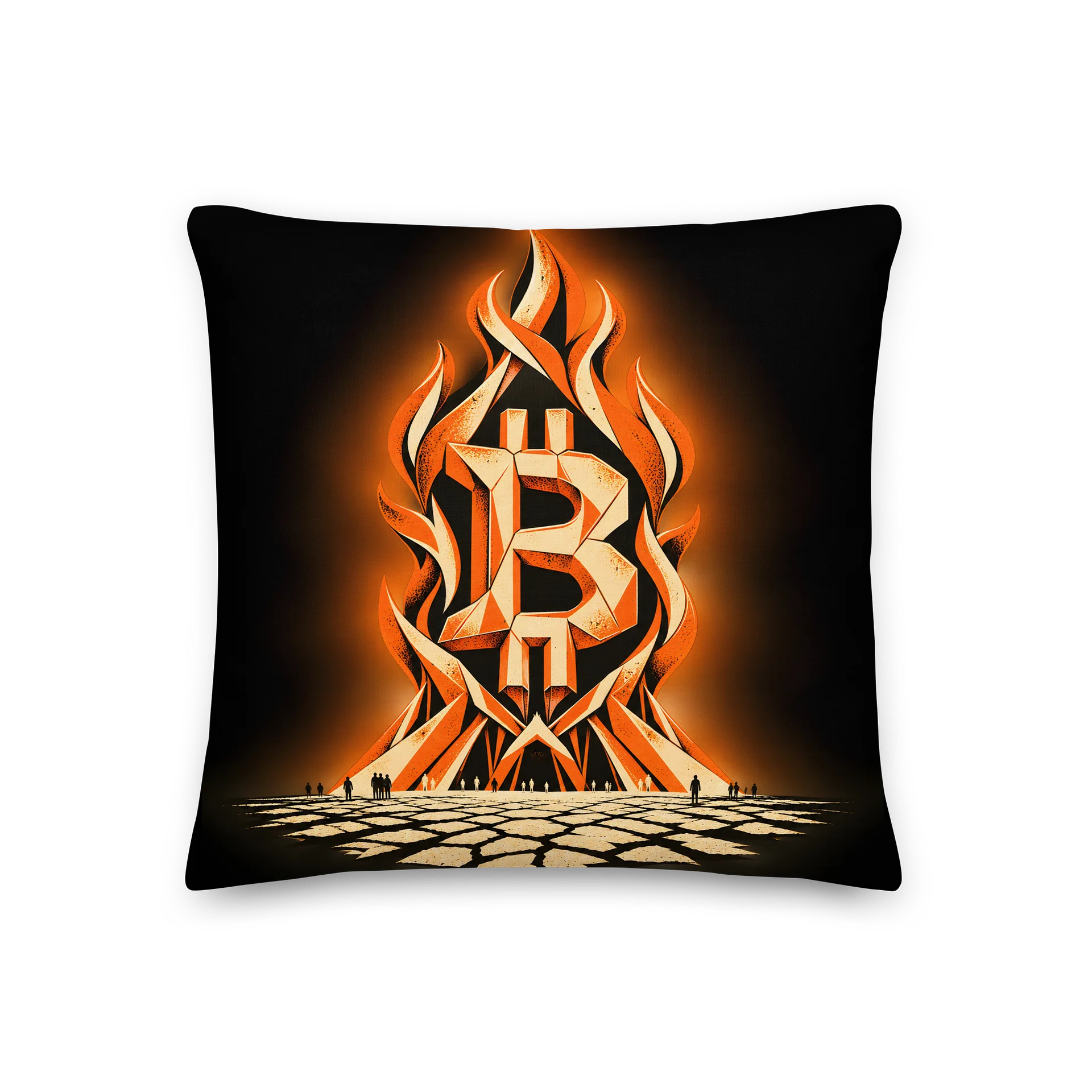Desert Flame / Playa Sun Reversible Bitcoin Pillow product image (1)