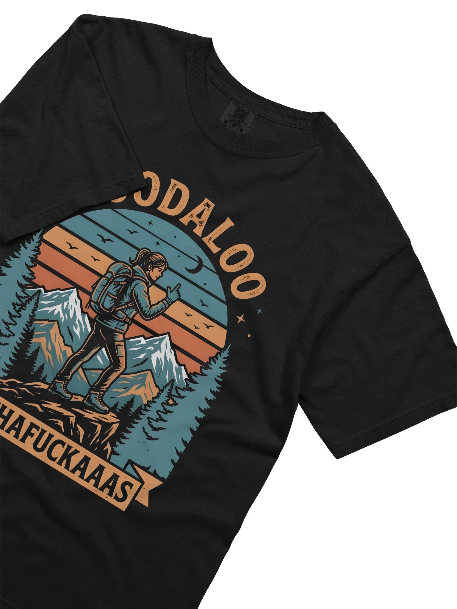 Toodaloo Muthafuckaaas Hiking T-Shirt – Retro Sunset Summit Humor Graphic Tee product image (3)