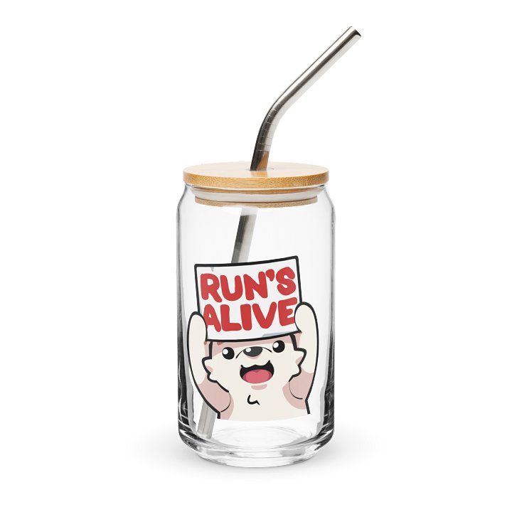 Run's Alive Glass Cup product image (1)