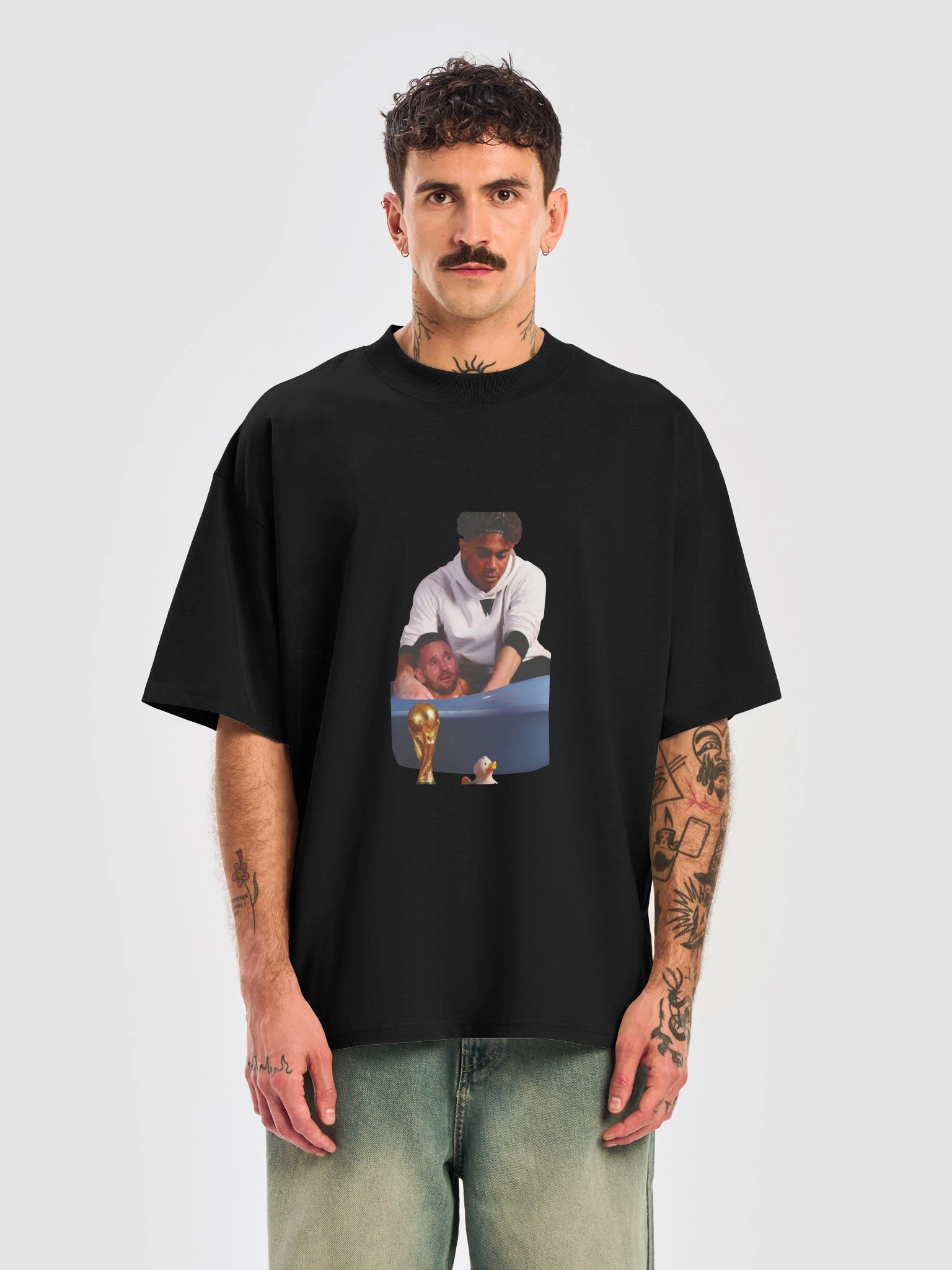 Crying Messi Bathtub Trophy Parody Football Fan Shirt product image (101)