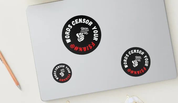 Censor Your Words Vinyl Sticker product image (2)