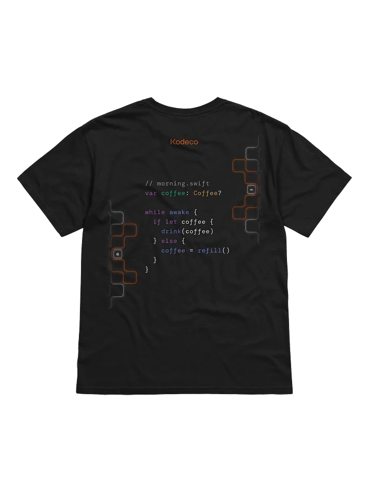 Morning Coffee T-Shirt Black product image (2)