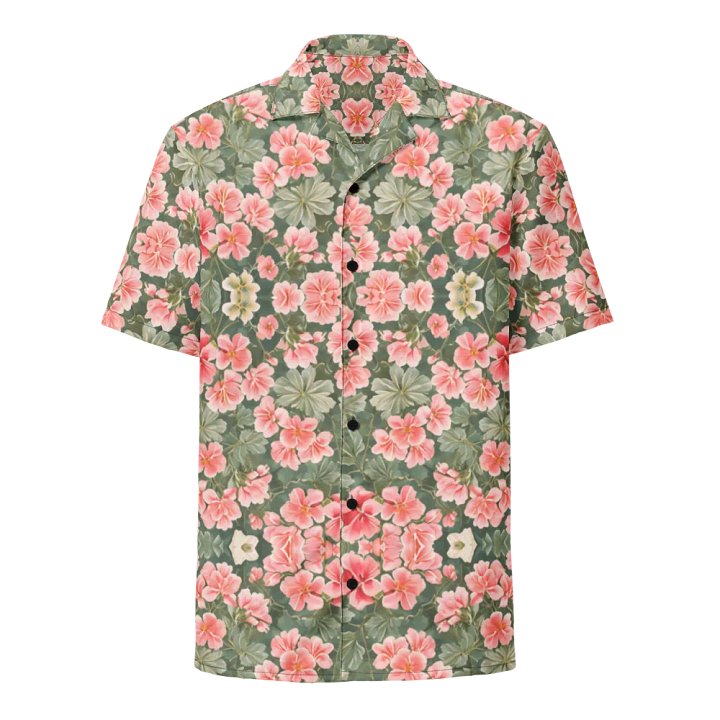 Floral Pattern Geranium Flowers Hawaiian Shirt product image (1)
