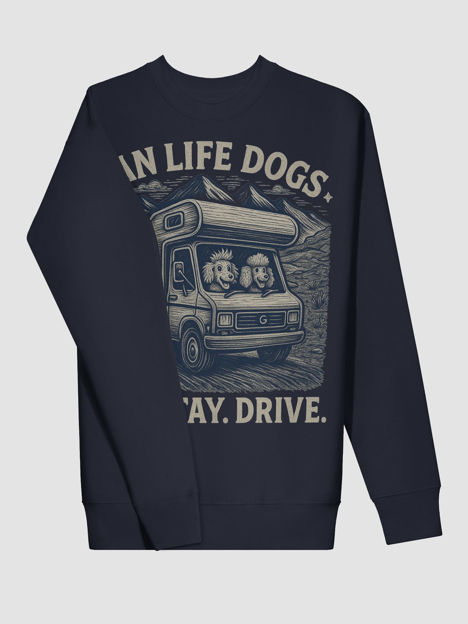 Van Life Dogs Sweater - Motorhome Travel Sweatshirt - Road Trip Wear product image (3)