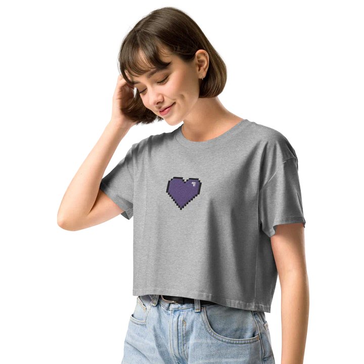 HollyRex Pixel Heart Women's Crop Top product image (2)