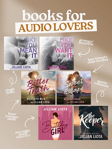 Are you an audio listener? Check out the books I have in audio!

- Like You Mean It - https://books2read.com/LY1

- Like You ...