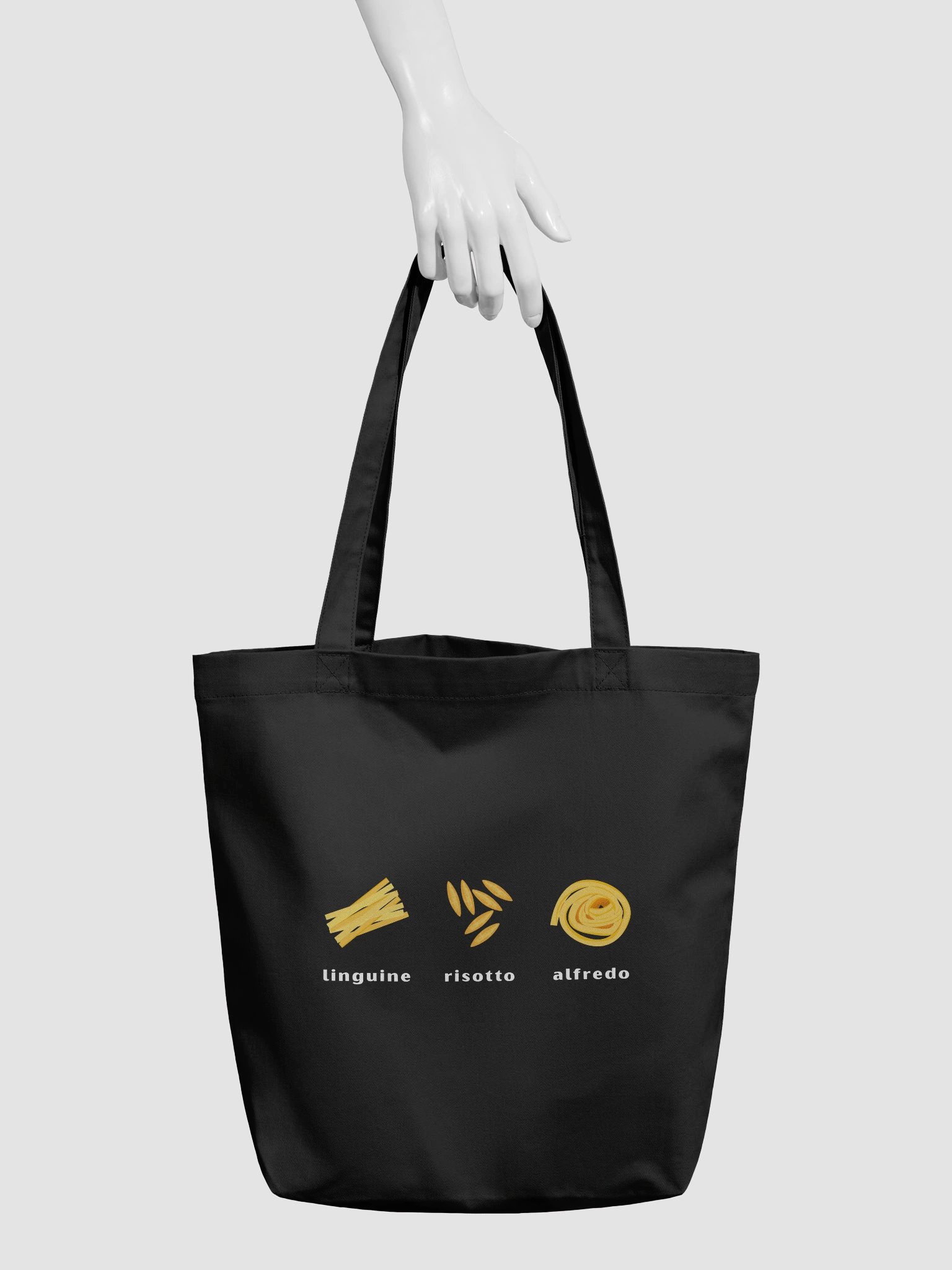 The Pasta Tote (BLACK) | Eco-Friendly Tote Bag product image (3)