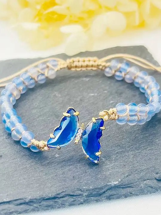 Blue Lace Agate Butterfly Bracelet product image (3)