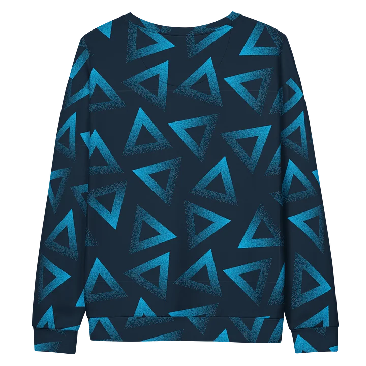 Comfortable Unisex Sweatshirt with Blue Triangles product image (2)