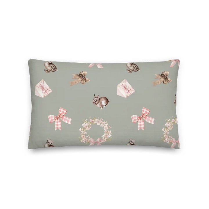 COZY COTTAGE BUNNY DUCK COQUETTE - Premium Pillow - Kissen im Landhausstil mit Enten und Hasen product image (2)