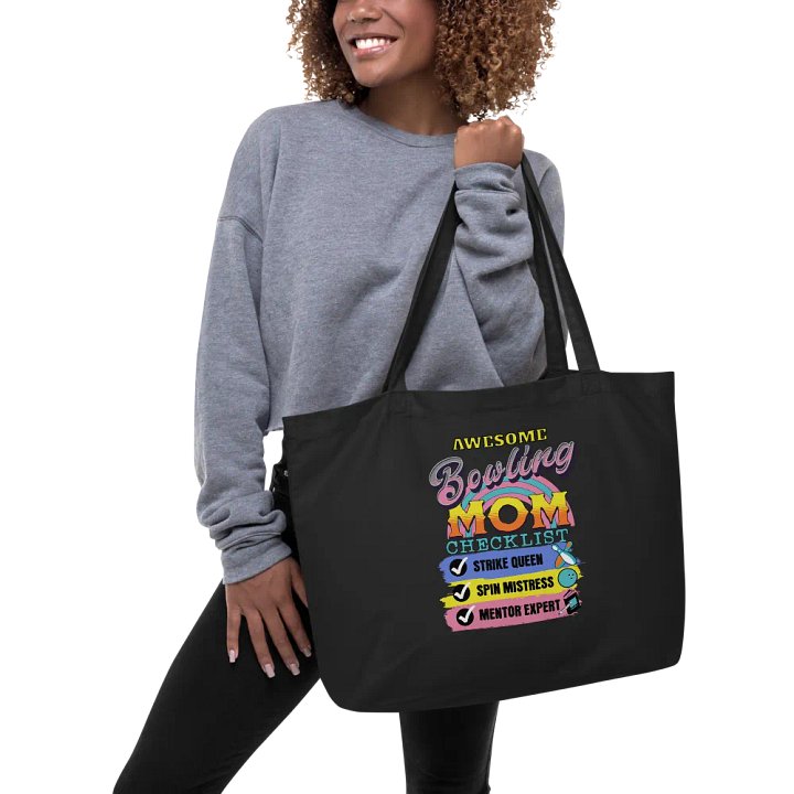Awesome Bowling Mom Checklist Strike Mom Checklist Tote Bag product image (2)