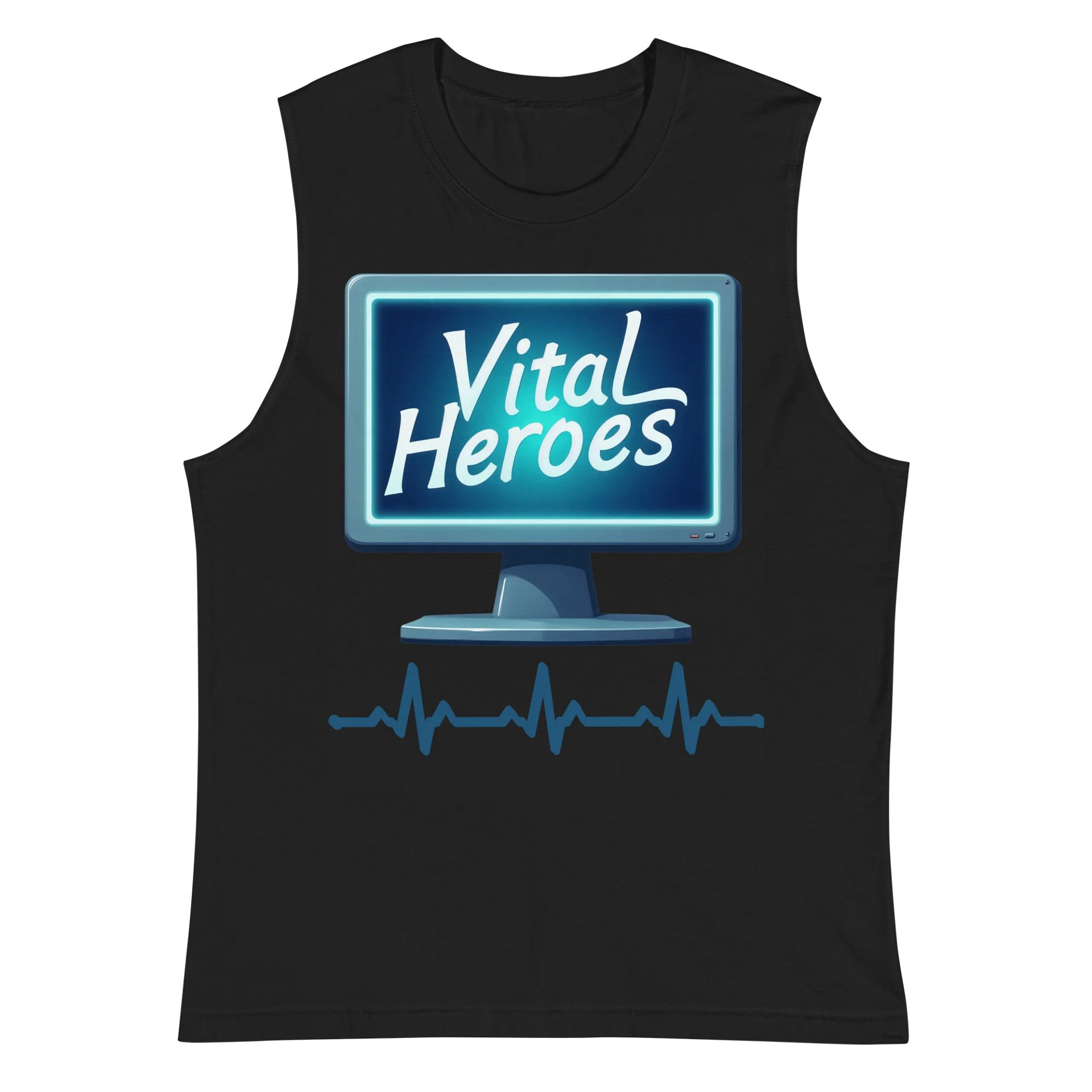 Vital Heroes ECG Muscle Tank product image (3)