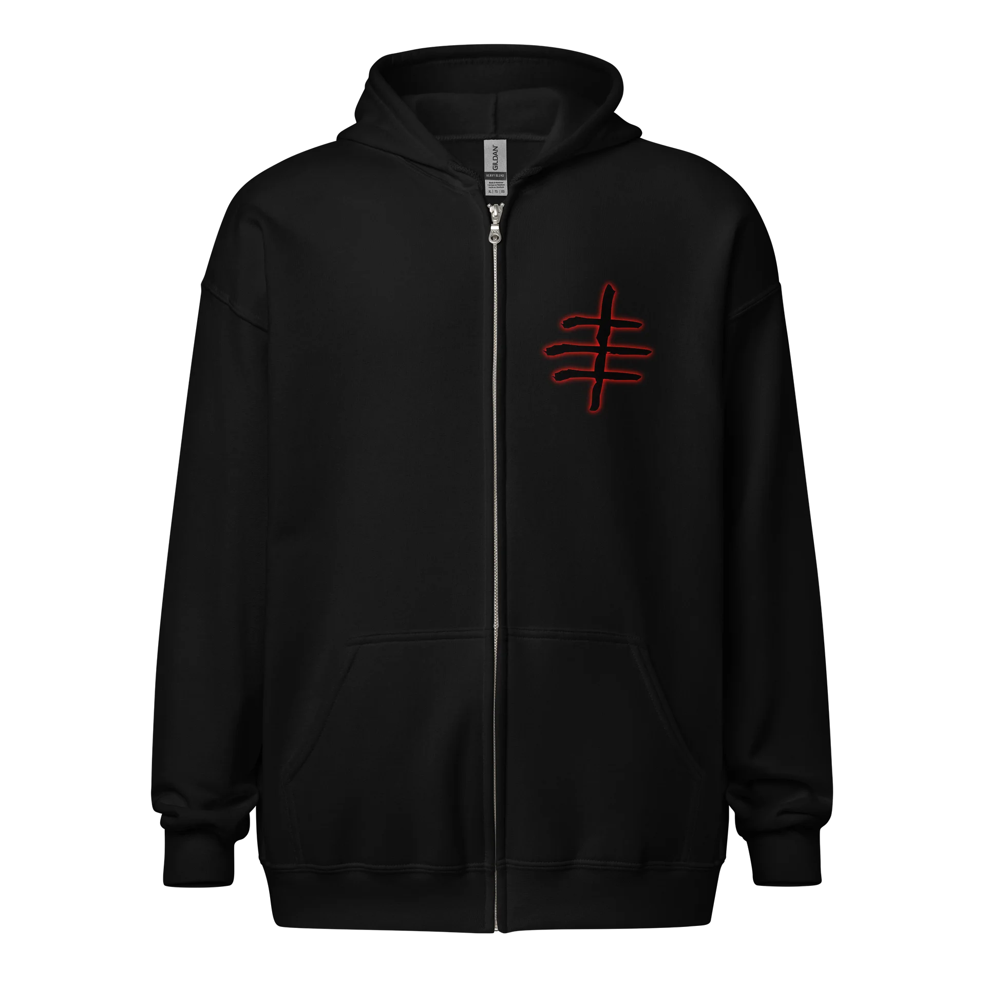 Flock of Kirai Zip Hoodie (Black Logo) product image (1)