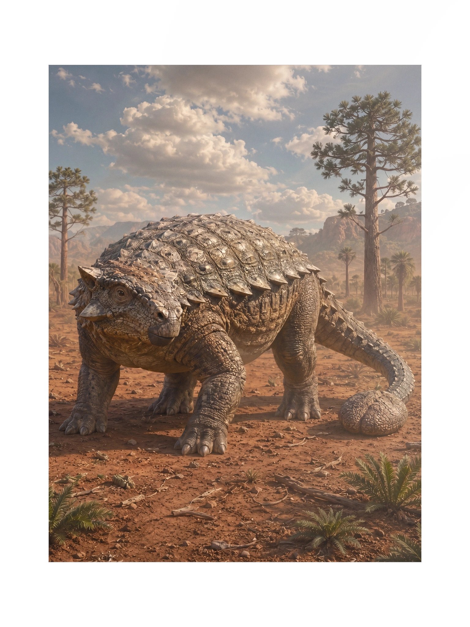 Ankylosaurus Dry Cretaceous Landscape Poster product image (1)