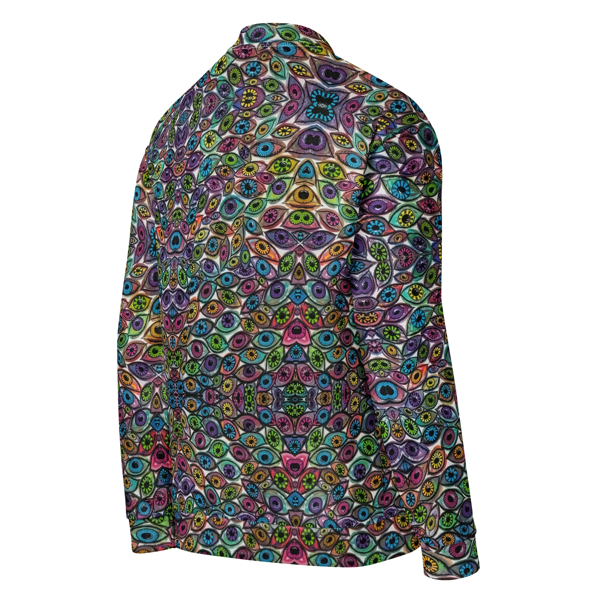 Colorful Psychedelic Eyes Bomber Jacket | Eye See You Too product image (4)
