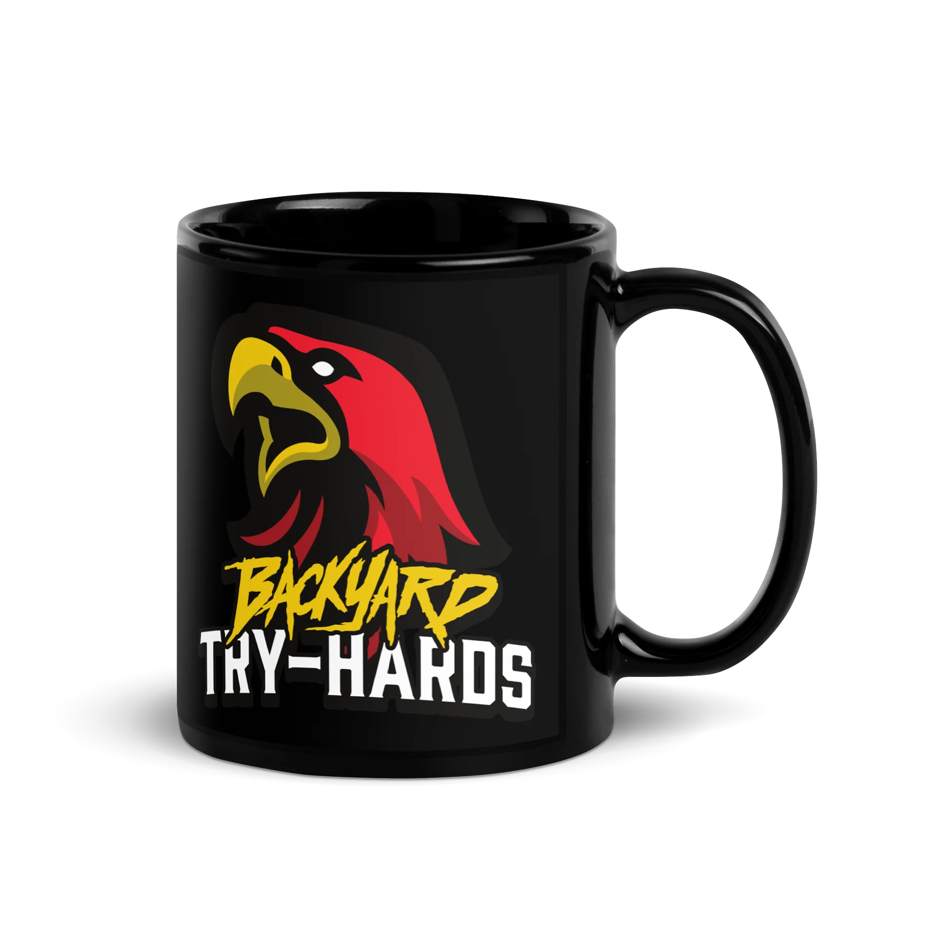BACKYARD TRY-HARDS Mascot Black Glossy Mug product image (1)