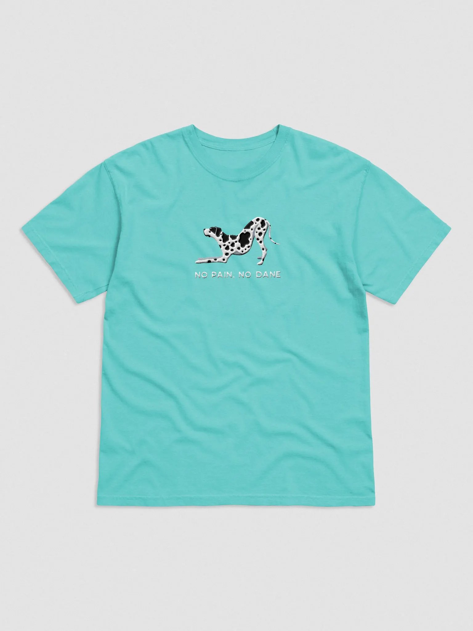 No Pain, No Dane T-Shirt(Embroidered) of a Great Dane(Harlequin) product image (4)