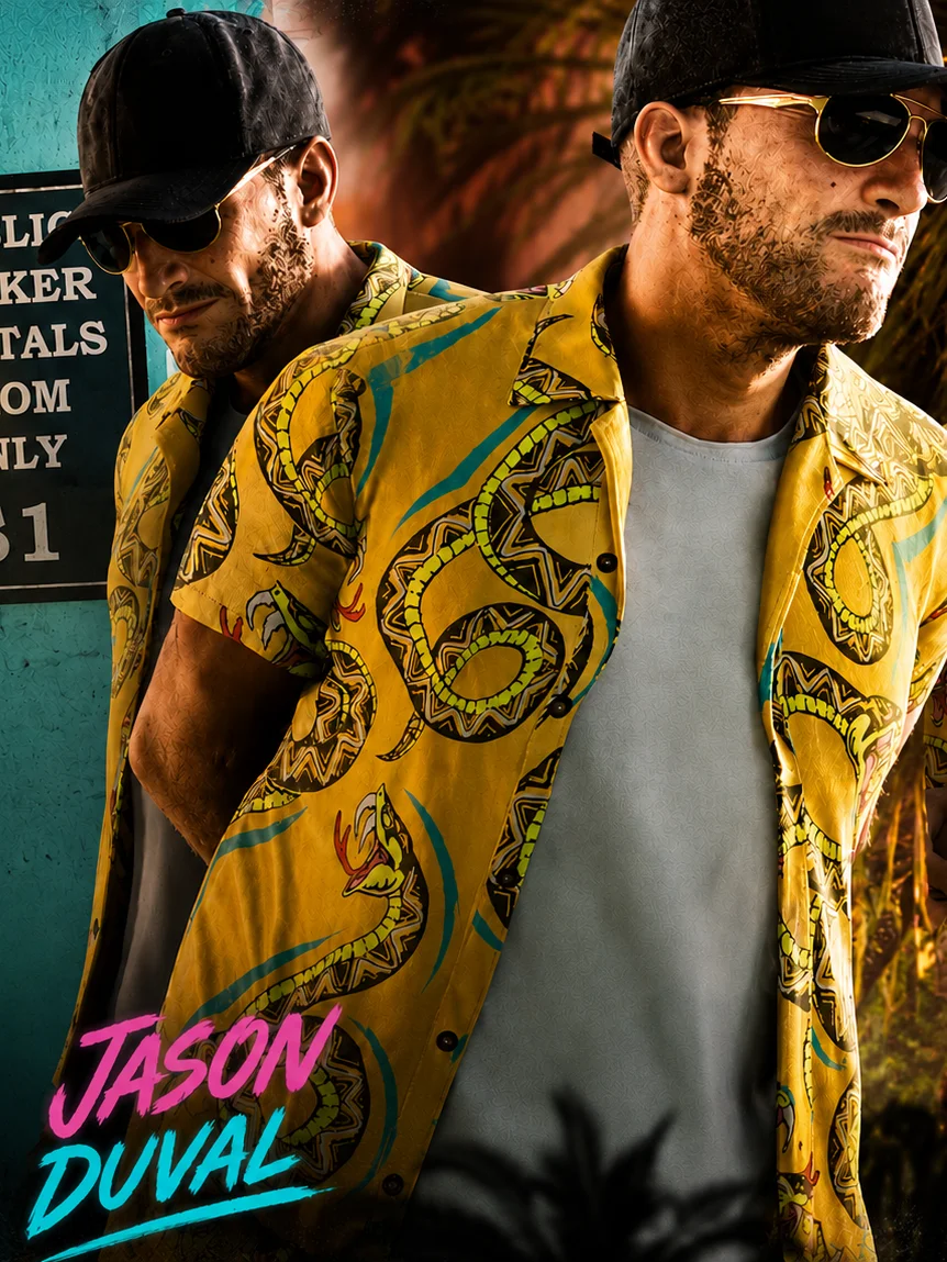 GTA VI Jason Duval Snake Yellow Shirt product image (2)
