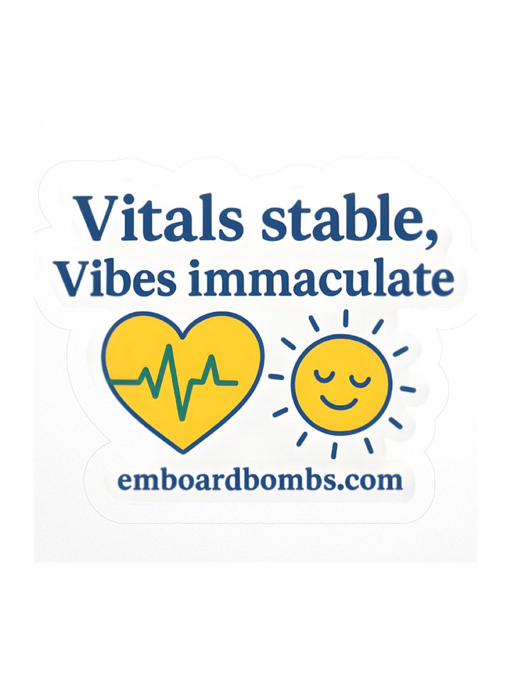 Vitals Stable, Vibes Immaculate Sticker product image (1)