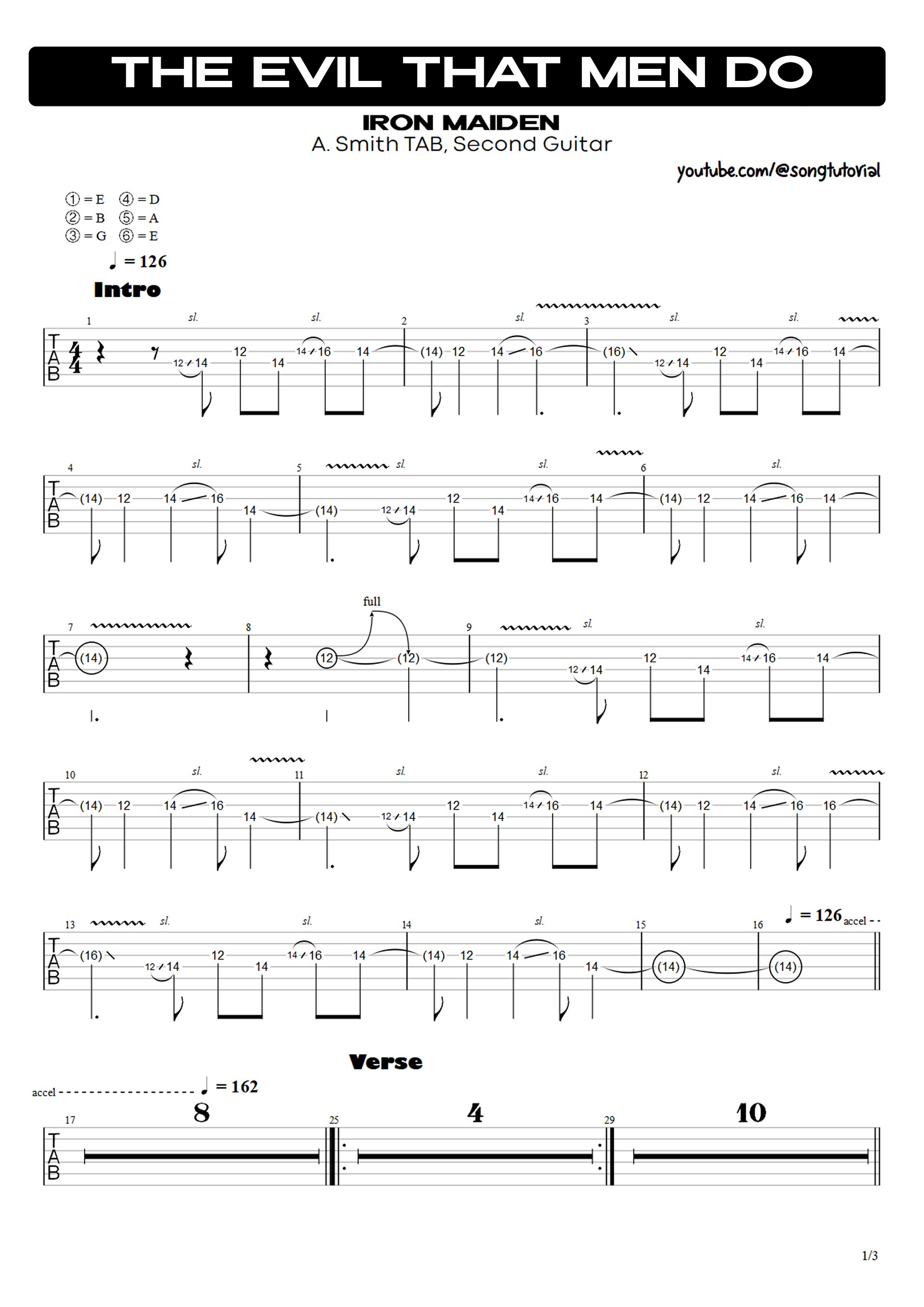 Seventh Son of a Seventh Son: The Songbook PDF TAB & Backing Track MP3 product image (2)