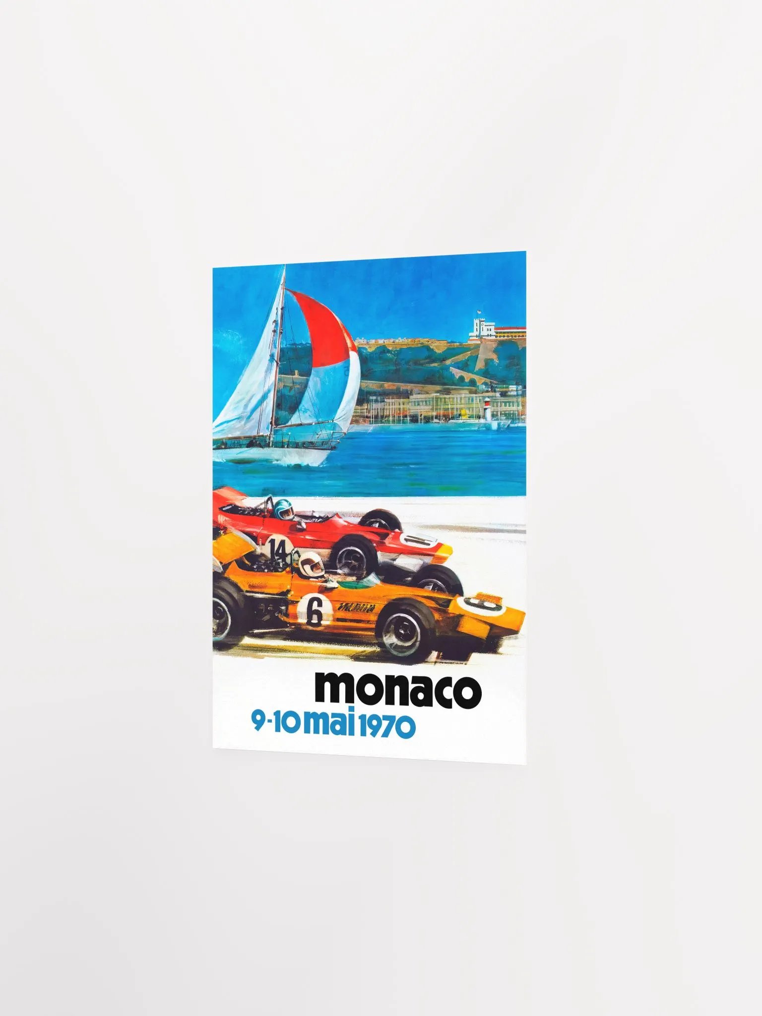 Monaco Vintage F1 Grand Prix, 1970 poster — Vintage Formula 1 poster, Monaco Grand Prix poster, retro travel poster, retro travel art product image (8)