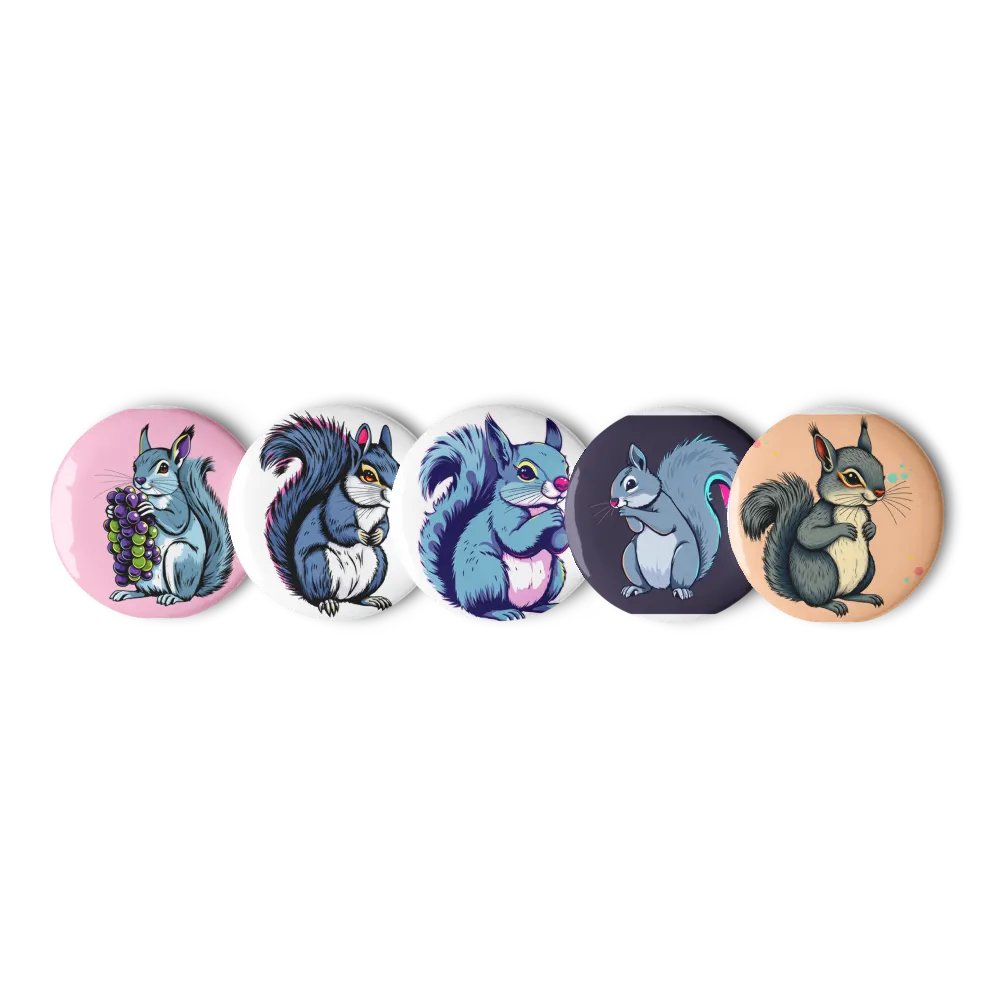 Grapeful Squirrel Pin Button Set product image (1)
