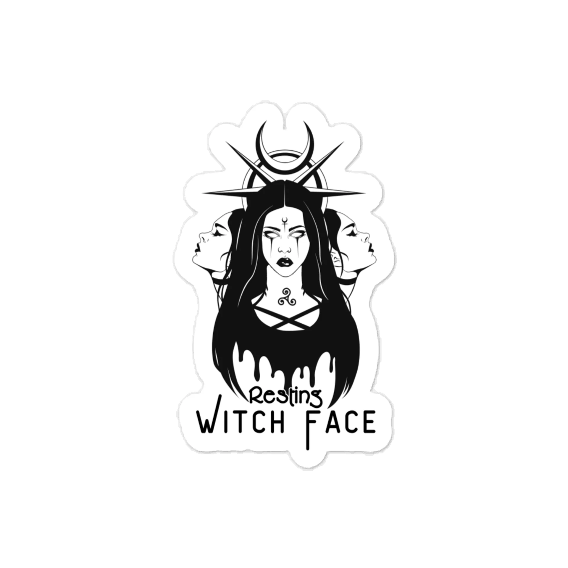 Resting Witch Face Vinyl Decals product image (1)