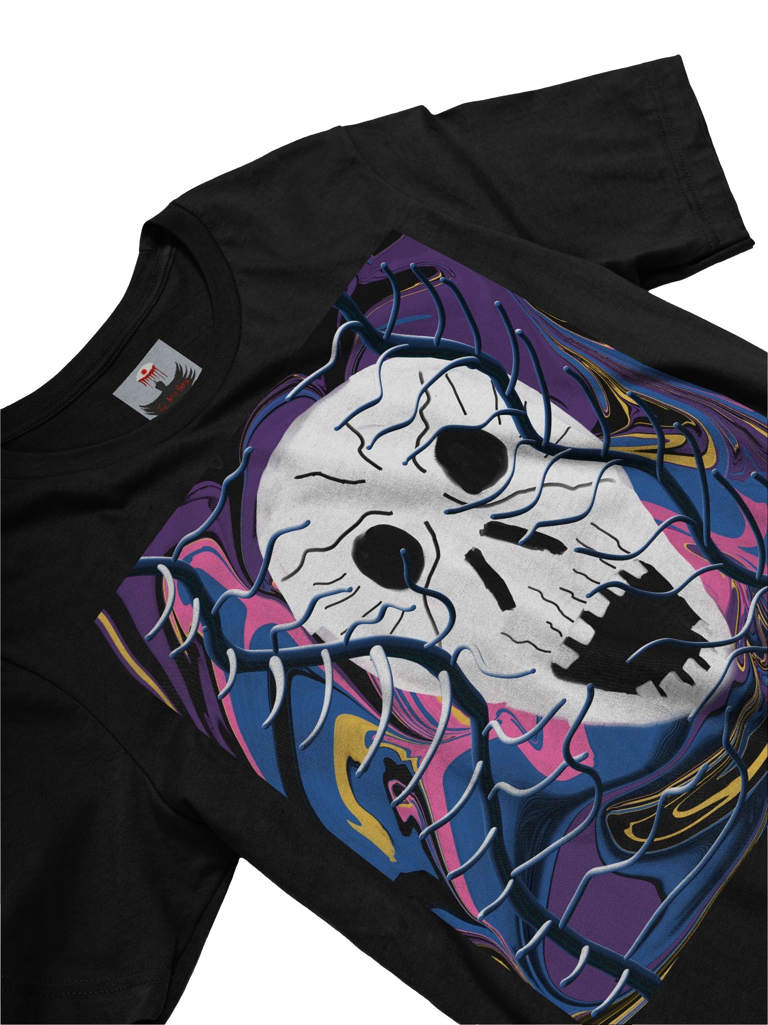 Marbled Visage — Abstract Skull Art Tee product image (3)