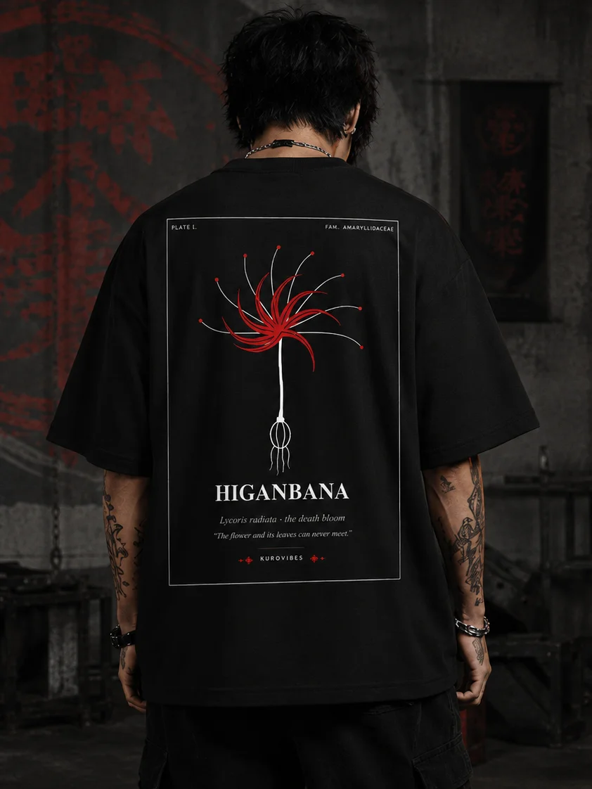 HIGANBANA Death Bloom Oversized T-Shirt | Japanese Streetwear product image (1)