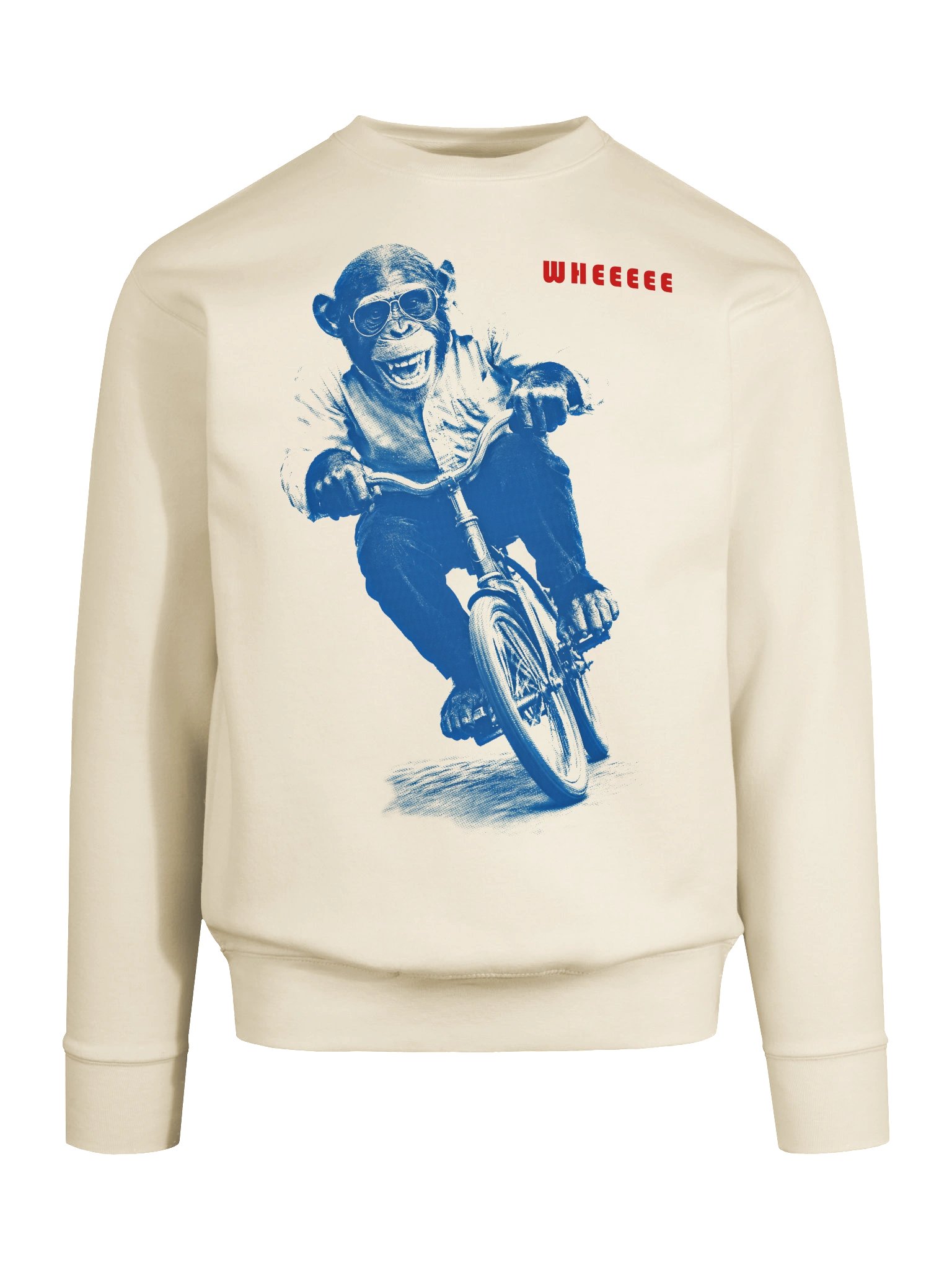 WHEEEEE Chimp Riding Bicycle Premium Sweatshirt product image (5)