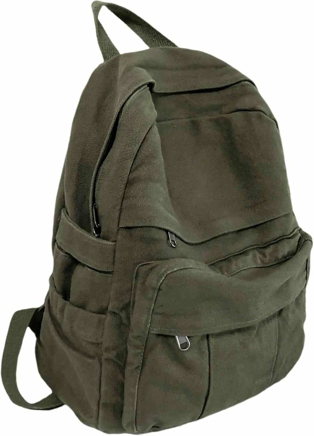 MEEBOY Canvas Backpack for Women & Men Retro Aesthetic Rucksack Basic Backpack for High School/College Students Travel Laptop Bag product image (1)