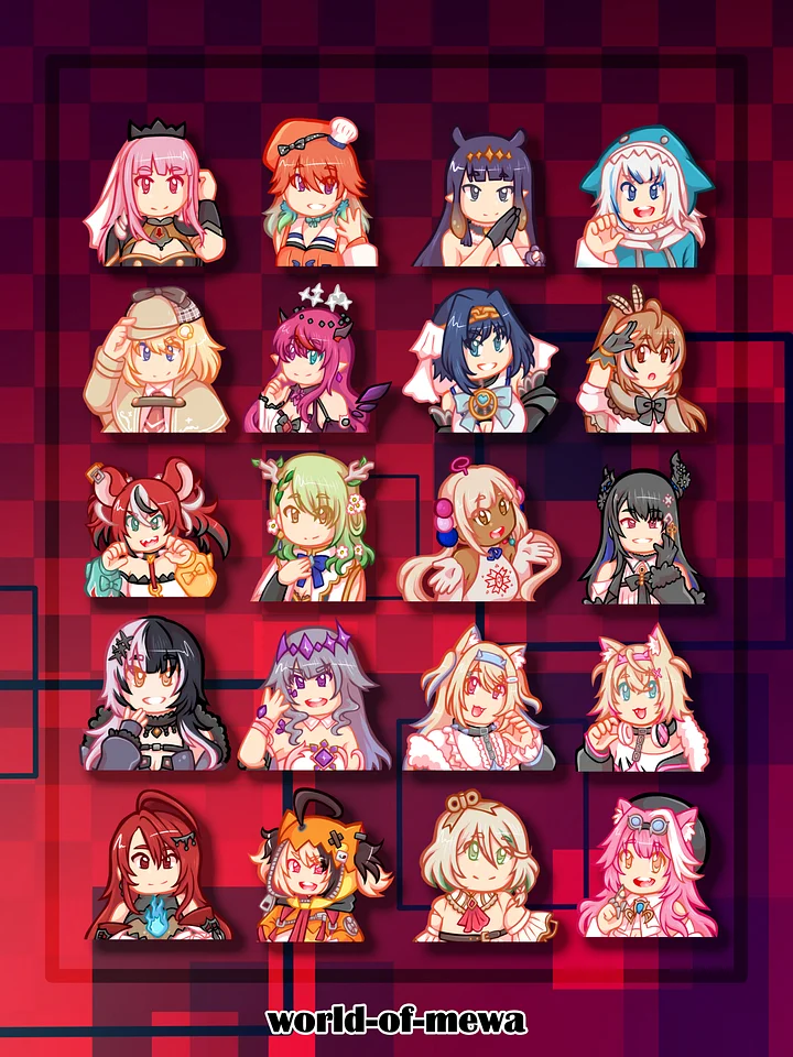 Hololive English | Acrylic Pins product image (2)