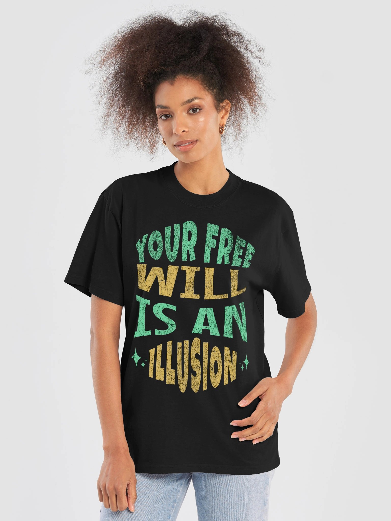 YOUR FREE WILL IS AN ILLUSION — Oversized Tee product image (1)