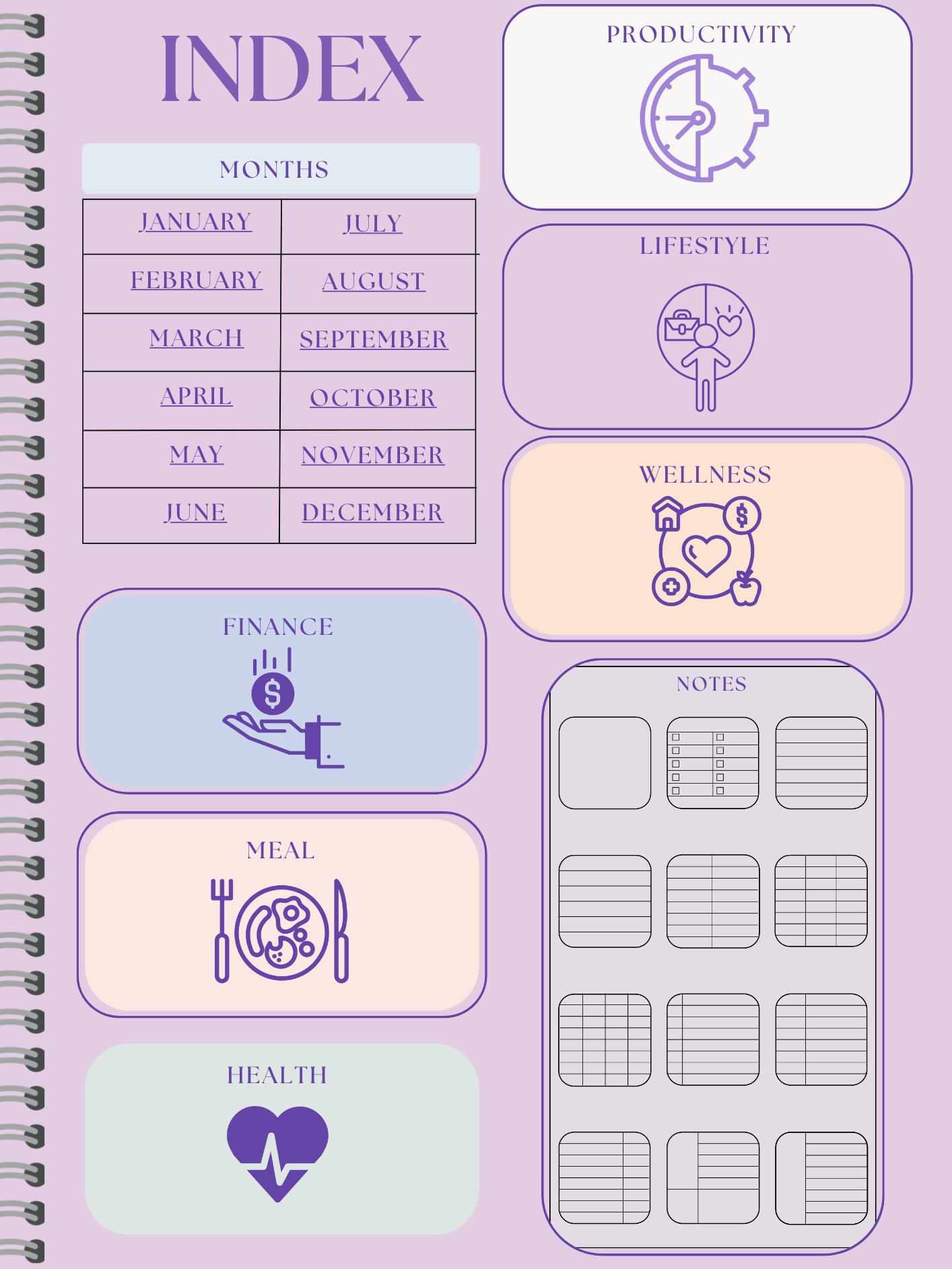 Detailed Undated Planner - Blue product image (2)