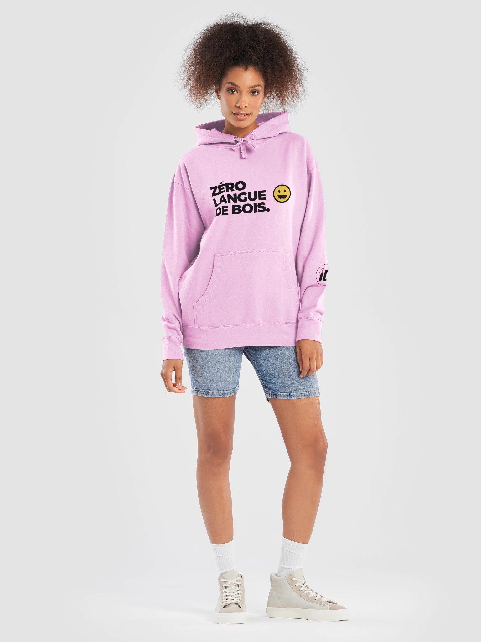 Sweat rose « Zéro langue de bois » product image (7)