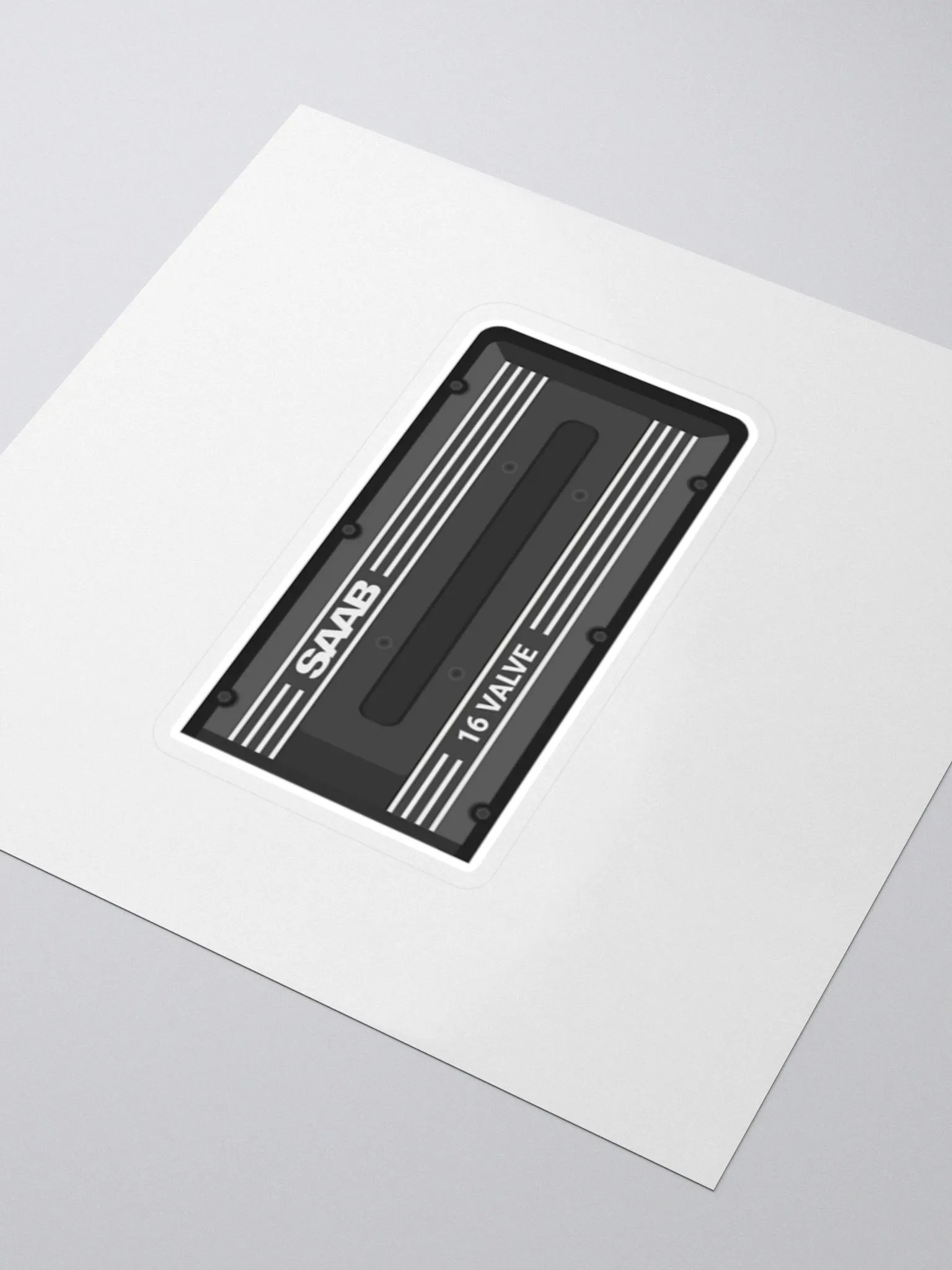 Retro Saab 16 Valve Sticker product image (3)