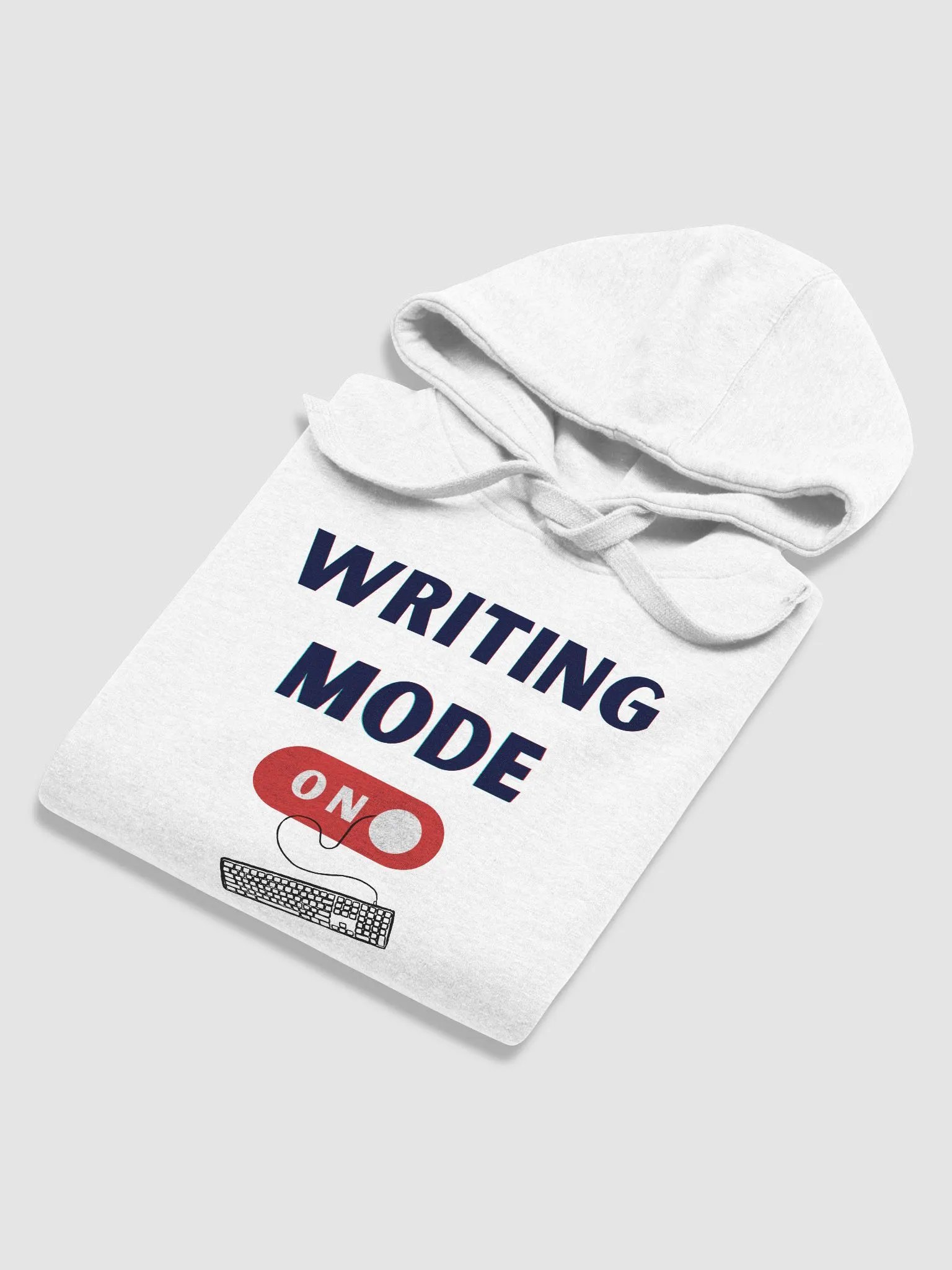 Writing Mode on - White Unisex Hoodie product image (6)