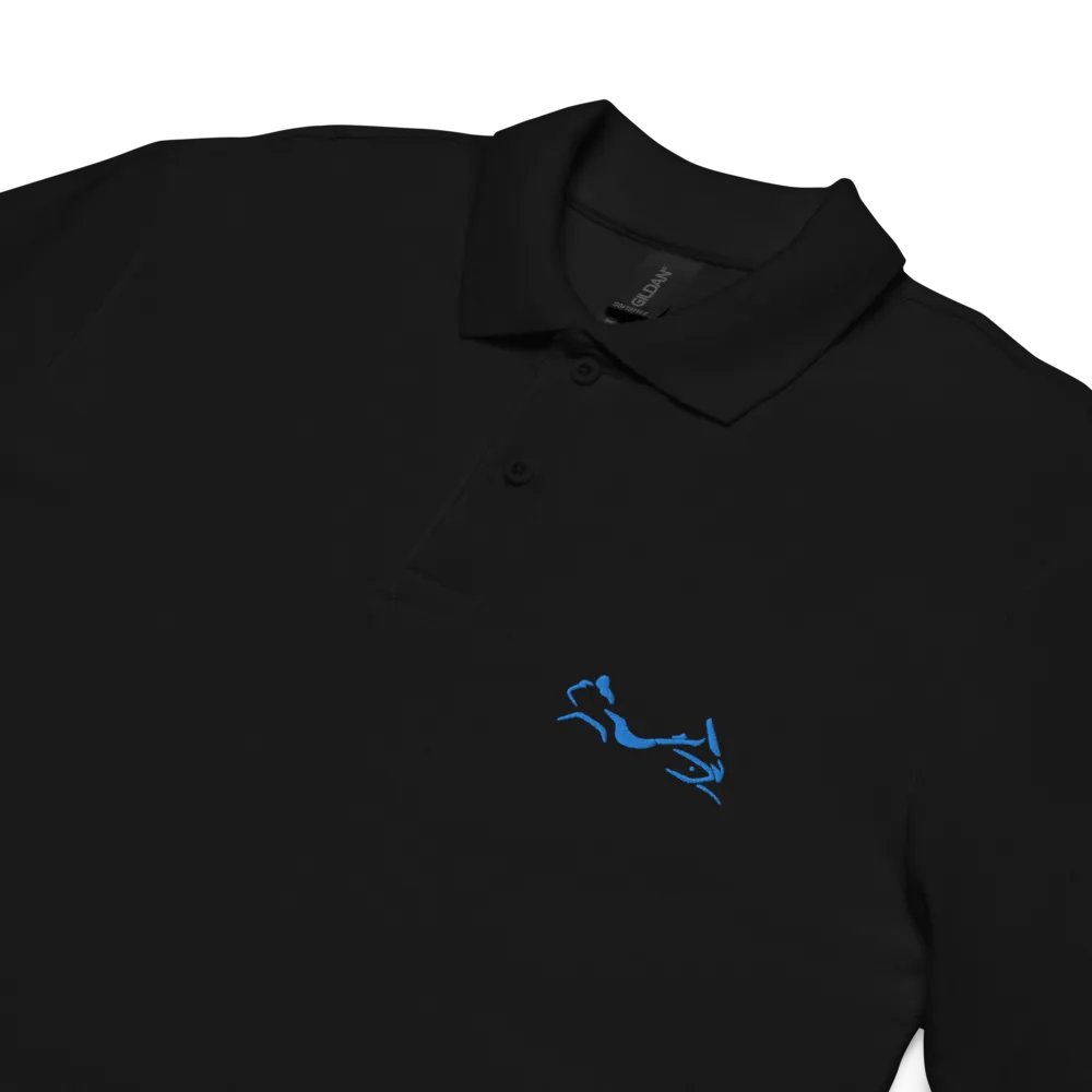 Shadow Wing Polo Shirt Blue Embroidery product image (3)